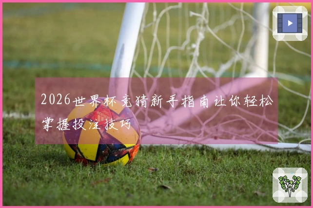 2026世界杯竞猜新手指南让你轻松掌握投注技巧